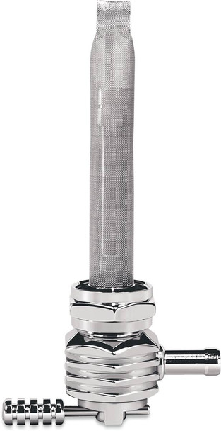 Pingel - 6311-CHF - Hex Fuel Valve - Finned Chrome - 22 mm