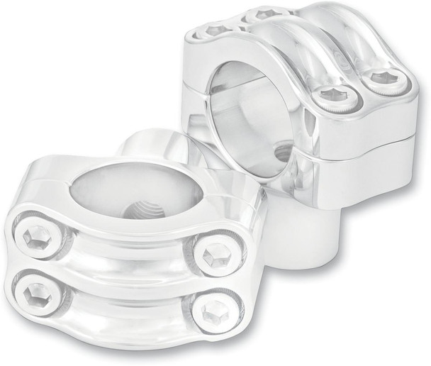 Rsd - 0208-2051-CH - Nostalgia Handlebar Risers - Four-Bolt - 1-1/2" x 1-1/4" - Chrome