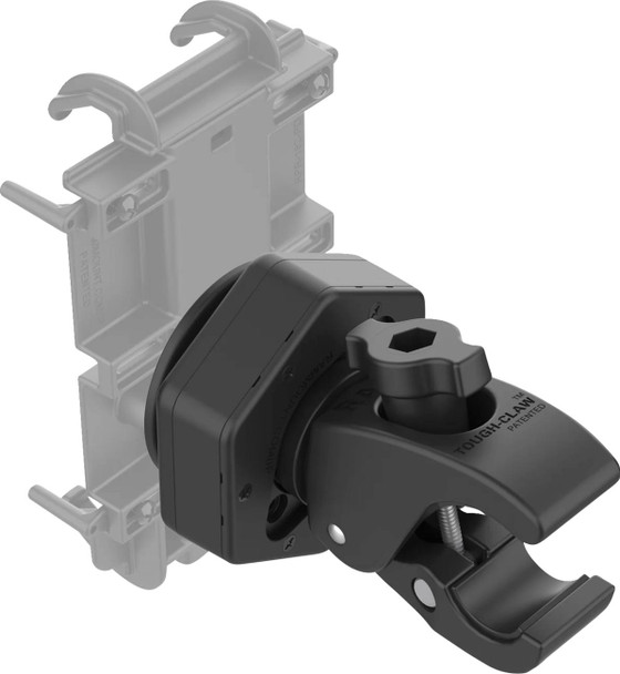 Ram Mounts - RAP-400-462NPT - Tough-Claw™ Small Clamp Base with Vibe-Safe™ Adapter - 5/8"-1-1/2"