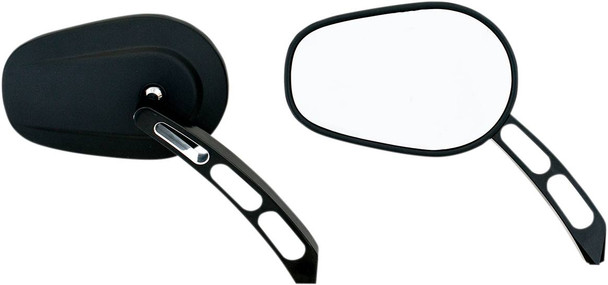 Rivco Products - MV305 - Mirror - Thru-Mount - Side View - Oval - Black