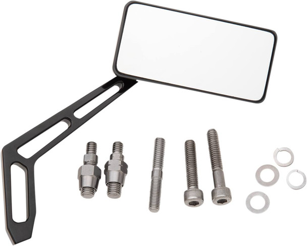 Pro-One Perf.Mfg. - 102472AB - Mirror - Weekend Warrior - Side View - Cut-Out - Rectangle - Black - Left