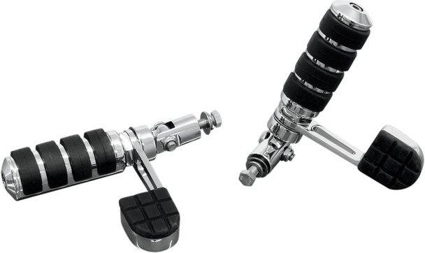 Rivco Products - PEGSHR - Anti-Vibration Highway Pegs - Chrome - with Heel Rest