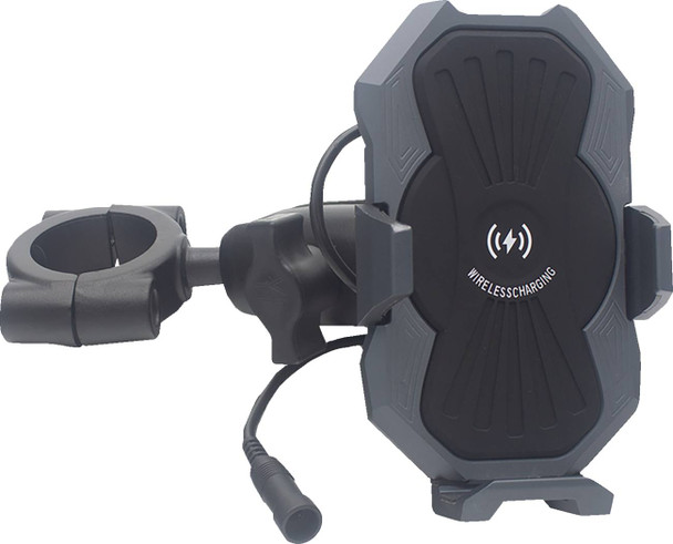 Ridepower - RPMTLINDMOUNT15 - Metal Phone Holder - Inductive Charging 1-1/2" Bar Mount