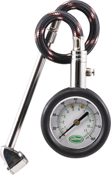 Slime - 2020-A - Tire Pressure Gauge - Dual Head/Dial - 10 psi -160 psi Slime - 2020-A - Tire Pressure Gauge - Dual Head/Dial - 10 psi -160 psi