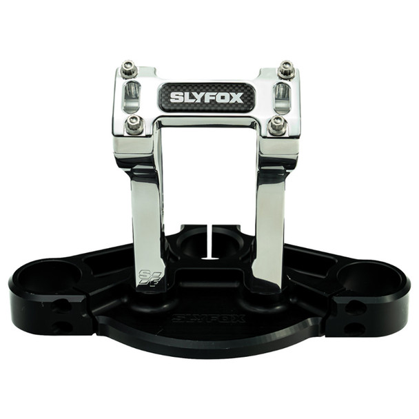 Slyfox - SF-1004-06-R - Handlebar Riser Kit - Pullback - 1-1/8" Clamping - 6" Rise - Raw