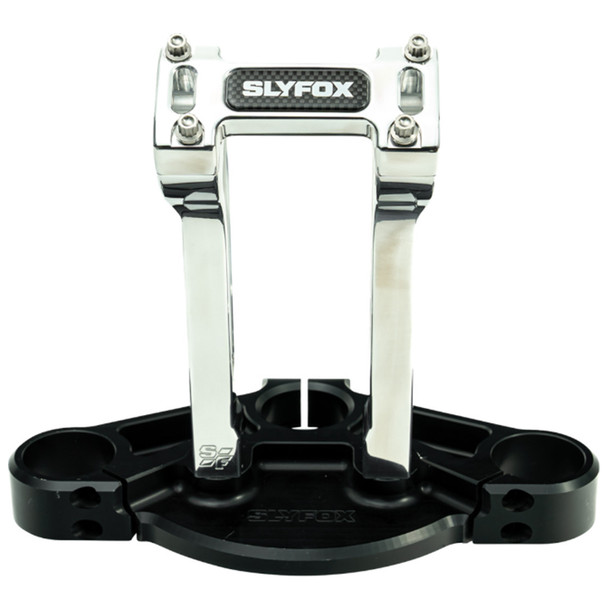 Slyfox - SF-1004-08-R - Handlebar Riser Kit - Pullback - 1-1/8" Clamping - 8" Rise - Raw