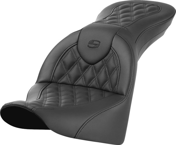 Saddlemen - 818-33-182 - Roadsofa™ Seat - without Backrest - Lattice Stitch - FL '18-'24