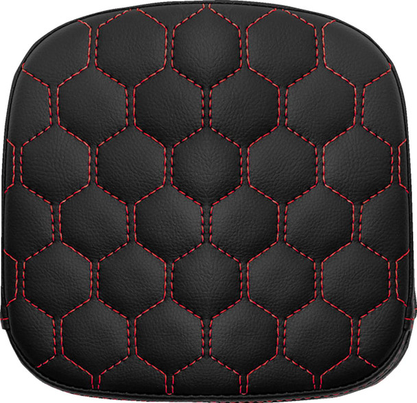 Saddlemen - 040749RED - Sissy Bar Pad - Honeycomb - Red Stitching
