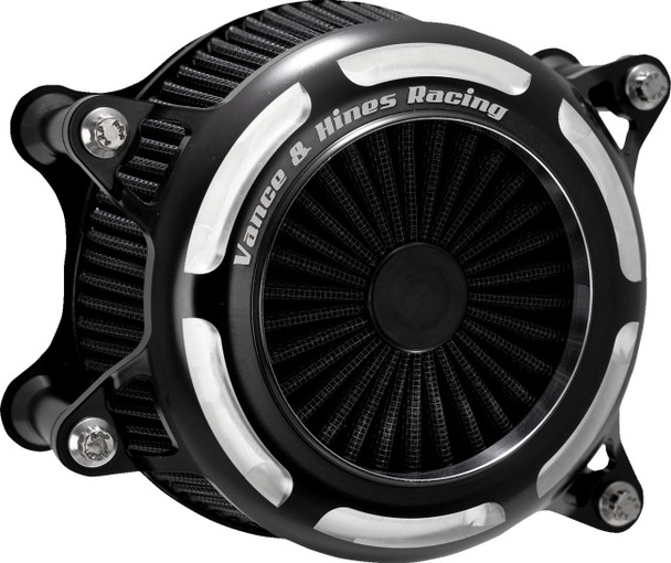 Vance & Hines - 41121 - V02 Onyx Air Intake Kit - Black Contrast