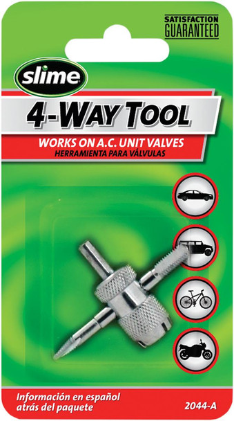 Slime - 2044-A - Tire Valve Tool - 4-Way