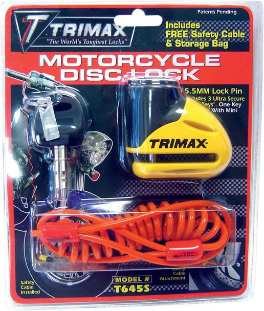 Trimax - T645S - Disc Lock - Yellow - 5.5mm