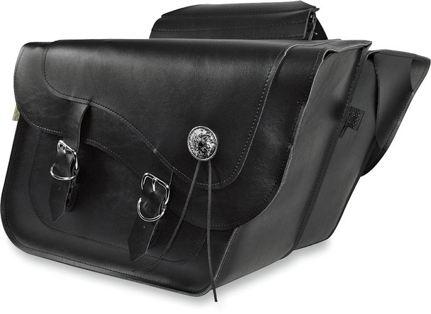 Willie & Max Luggage - 58718-00 - Deluxe Slant and Compact Slant Saddlebags - Black