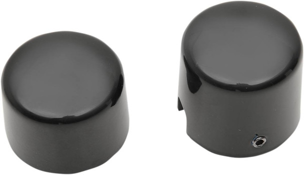 Drag Specialties - 02141237 - Axle Caps - Black - Rear - Pair - '00-'07 Softail