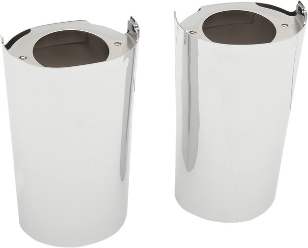 Drag Specialties - 04110116 - Fork Slider Covers - Stock Length - Chrome