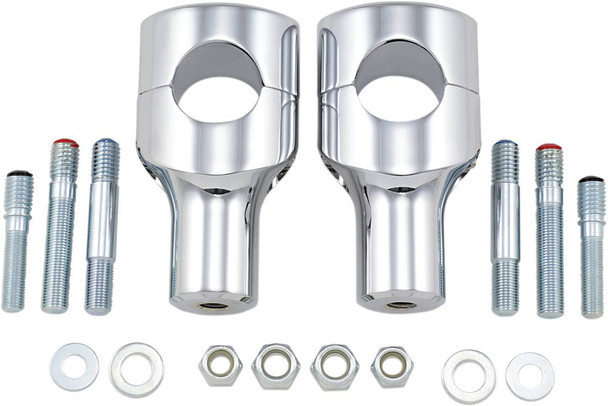 Drag Specialties - 06020467 - Big Buffalo Handlebar Risers - 3" - Chrome
