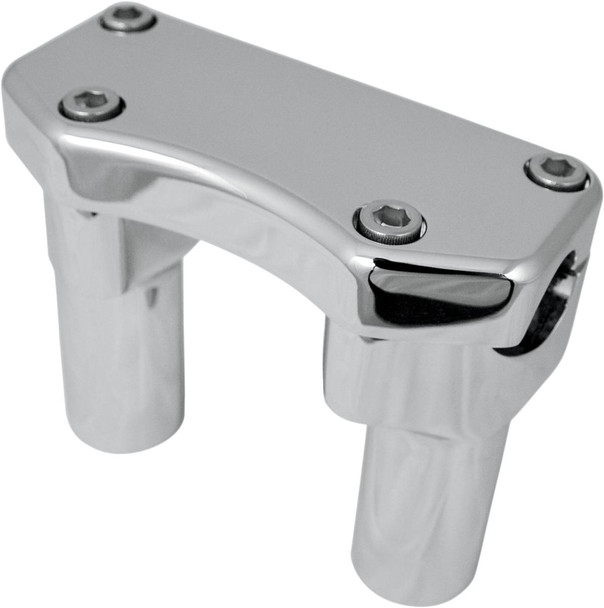 Drag Specialties - 06020586 - Handlebar Riser & Top Clamp Kit - 3" - Buffalo - Chrome
