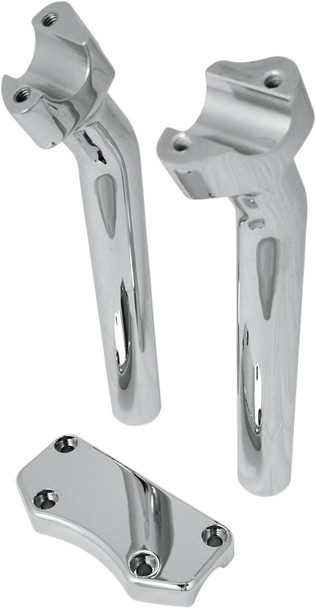 Drag Specialties - 06020594 - Handlebar Riser & Top Clamp Kit - 9-1/2" - Buffalo - Chrome
