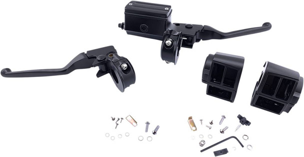 Drag Specialties - 06102147 - Handlebar Control Kit - 5/8" Master Cylinder - Black