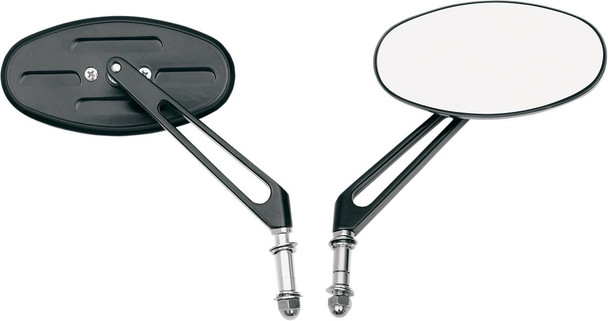 Drag Specialties - 06400285 - Mirror - Stealth I - Side View - Oval - Black