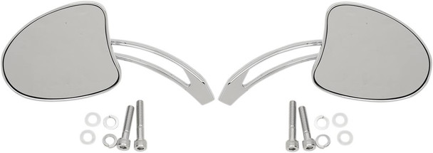 Drag Specialties - 06401098 - Mirrors - Side View - Tapered - Chrome - Long Stem - Pair