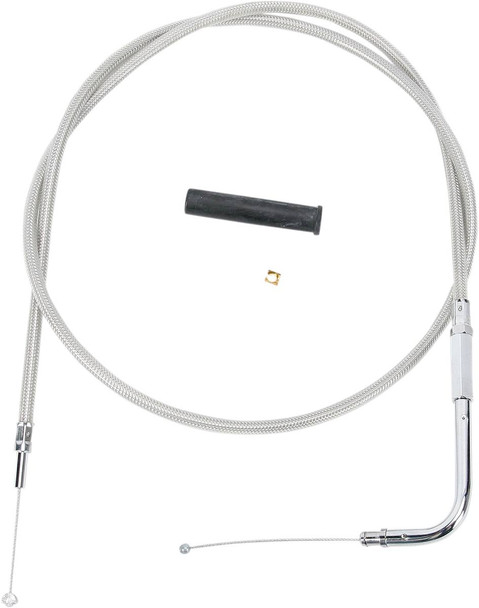 Drag Specialties - 06500302 - Stainless Braided Throttle Cable - 42-1/2"