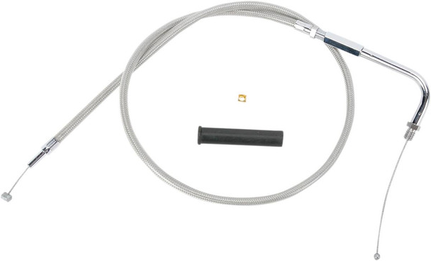 Drag Specialties - 06500317 - Stainless Braided Throttle Cable - 36-1/2"