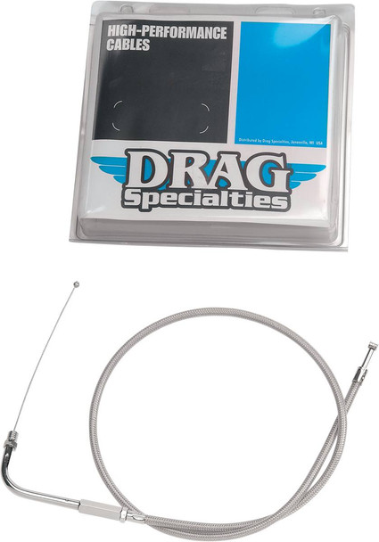 Drag Specialties - 06500409 - Stainless Braided Throttle Cable - 39-1/2" Drag Specialties - 06500409 - Stainless Braided Throttle Cable - 39-1/2"