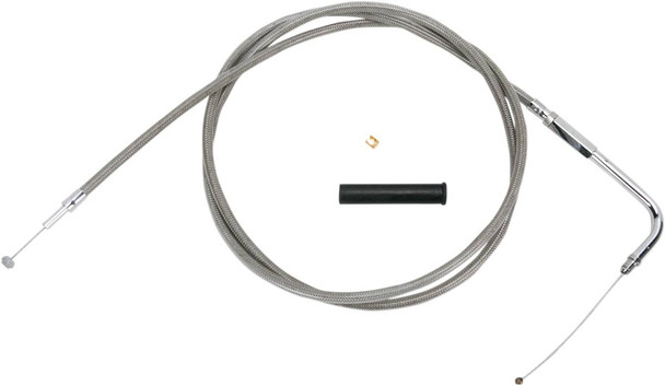 Drag Specialties - 06501081 - Stainless Braided Throttle Cable - 58"