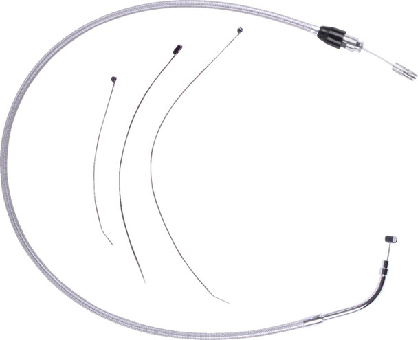 Drag Specialties - 06523186 - Quick Connect Clutch Cable - Upper - Stainless Steel