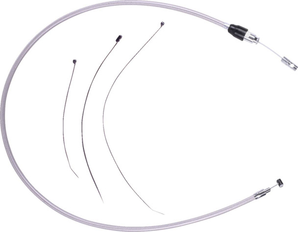 Drag Specialties - 06523205 - Quick Connect Clutch Cable - Upper - Stainless Steel
