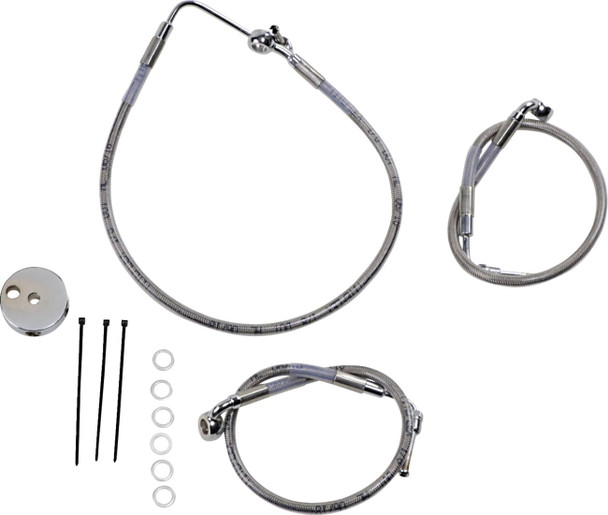 Drag Specialties - 12042741 - Brake Line - Front (Lower/Upper) - Stainless Steel Drag Specialties - 12042741 - Brake Line - Front (Lower/Upper) - Stainless Steel