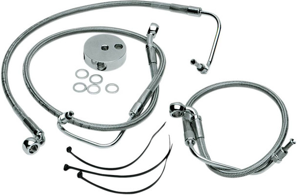 Drag Specialties - 12042756 - Brake Line - Front (Lower/Upper) - Stainless Steel