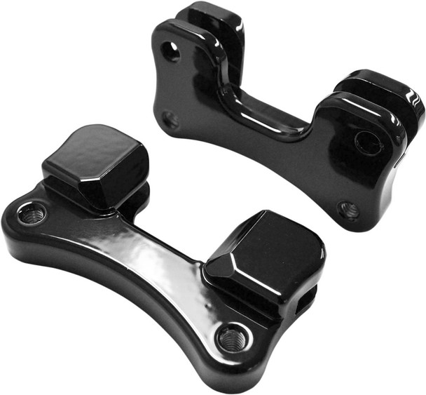 Drag Specialties - 14100096 - Fender-To-Fork Adapters - Gloss Black