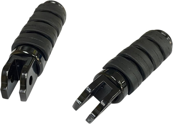 Drag Specialties - 16201892 - FML Soft-Ride Footpegs - Driver - Black - Softail