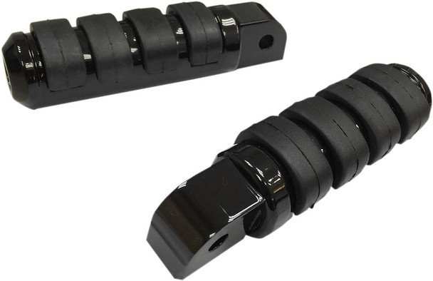Drag Specialties - 16201848 - Soft Ride Foot Pegs - Large - Black - FL/FX