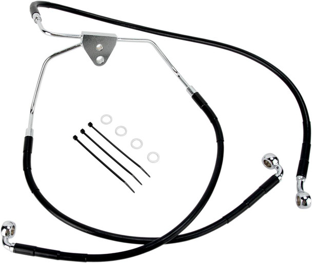 Drag Specialties - 17412508 - Brake Line - Front (Lower/Upper) - Black
