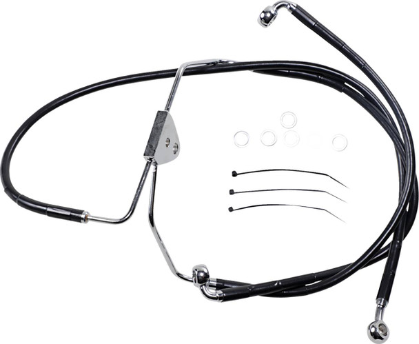 Drag Specialties - 17412509 - Brake Line - Front - Black - +2"