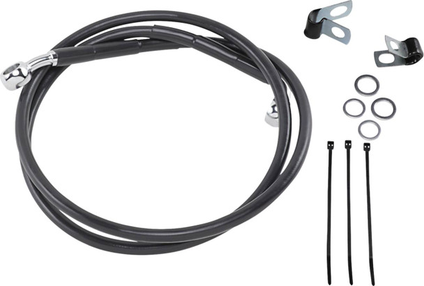 Drag Specialties - 17412551 - Brake Line - Front - Black - +2"
