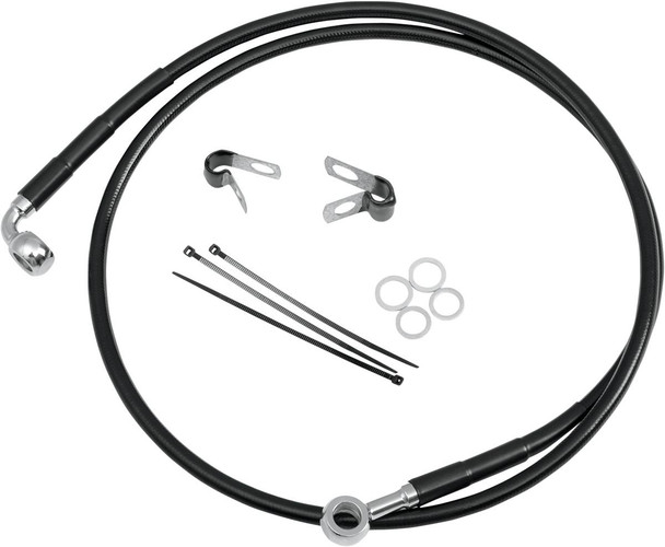 Drag Specialties - 17412580 - Brake Line - Front (Upper) - Black
