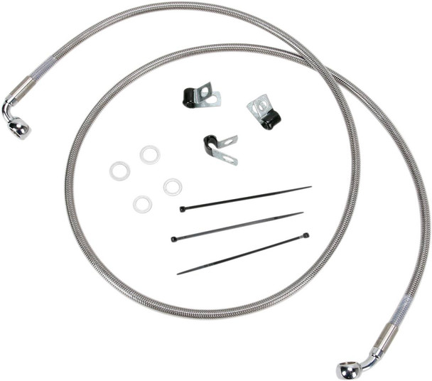 Drag Specialties - 17412651 - Brake Line - Front - 6" - Stainless Steel