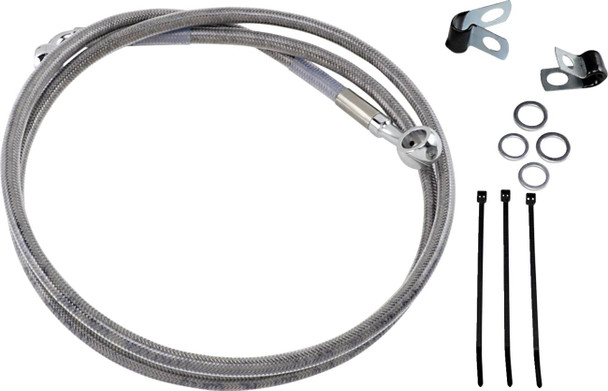 Drag Specialties - 17412678 - Brake Line - Front - +8" - Stainless Steel