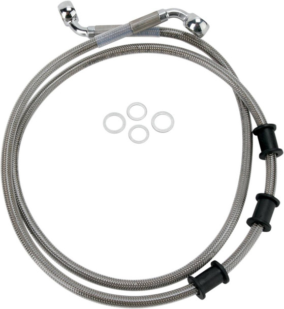 Drag Specialties - 17412843 - Brake Line - Front - +6" - Stainless Steel