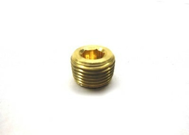 Countersunk Allen Pipe Plug 3/8" NPT - Brass
