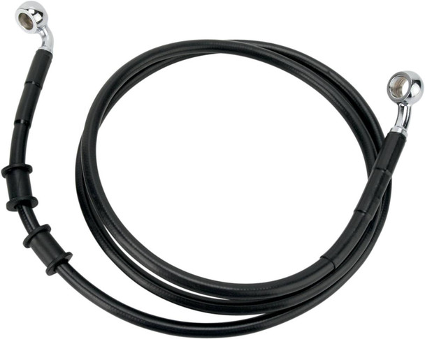 Drag Specialties - 17412897 - Brake Line - Front - Black - +6" - FXDB '08-'17