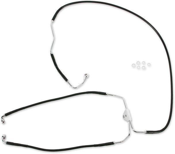 Drag Specialties - 17412939 - Brake Line - Front (Lower/Mid) - ABS - Black