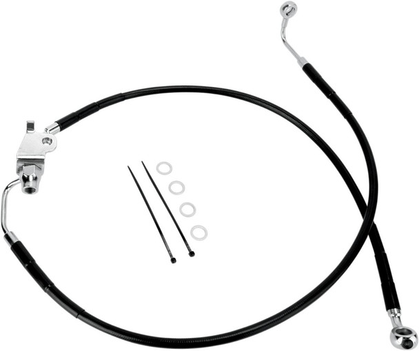 Drag Specialties - 17412961 - Brake Line - Rear - Black