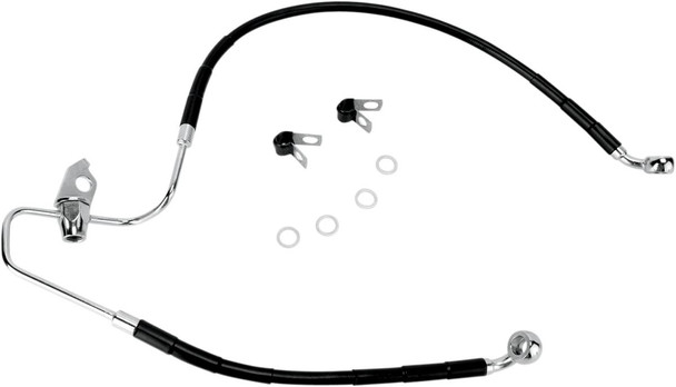 Drag Specialties - 17412962 - Brake Line - Rear - Black