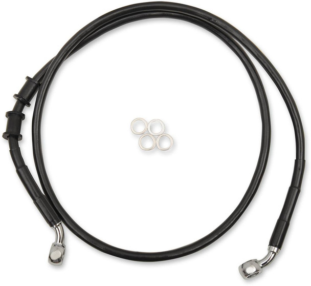Drag Specialties - 17415375 - Brake Line - Front - +4" - Black - XL