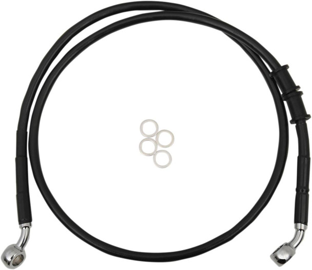 Drag Specialties - 17415411 - Brake Line - Front - +12" - Black - XL