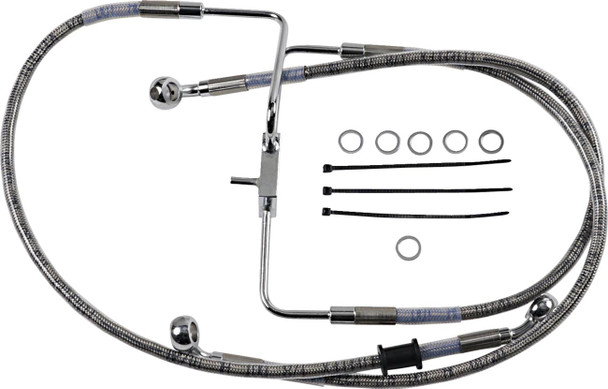 Drag Specialties - 17415848 - Brake Line - +6" - Stainless Steel - XL